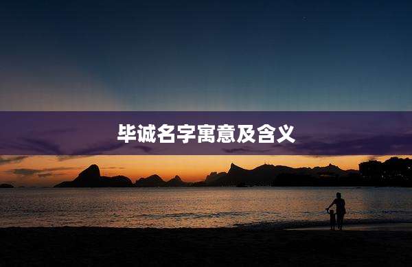 毕诚名字寓意及含义