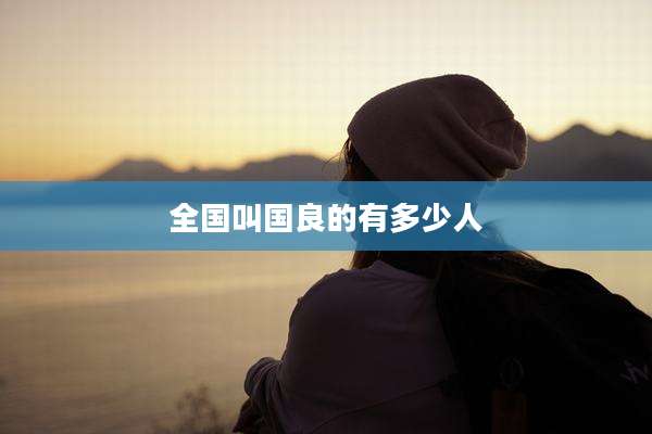 全国叫国良的有多少人