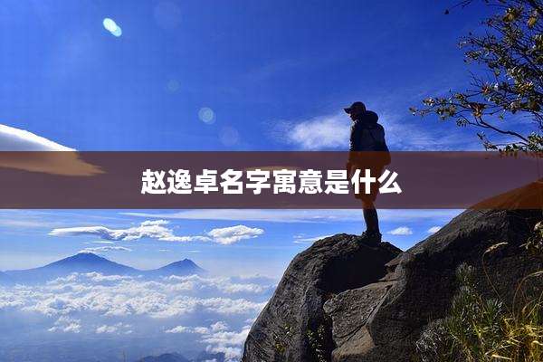 赵逸卓名字寓意是什么