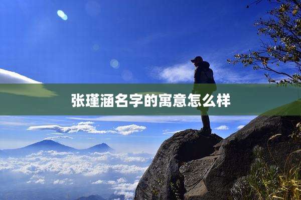 张瑾涵名字的寓意怎么样