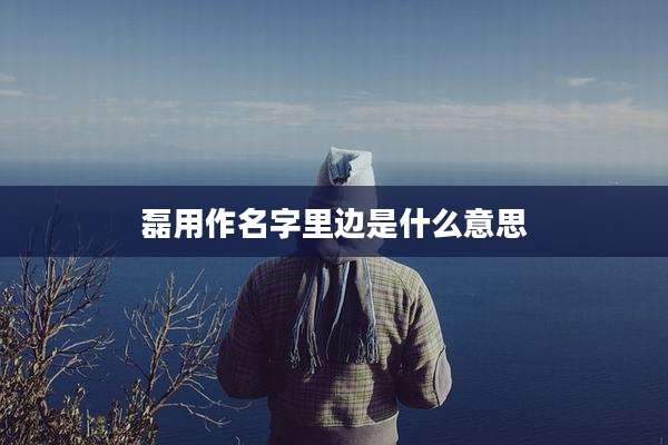 磊用作名字里边是什么意思
