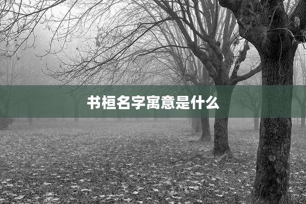 书桓名字寓意是什么