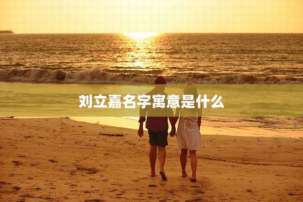 刘立嘉名字寓意是什么