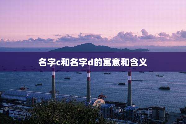 名字c和名字d的寓意和含义