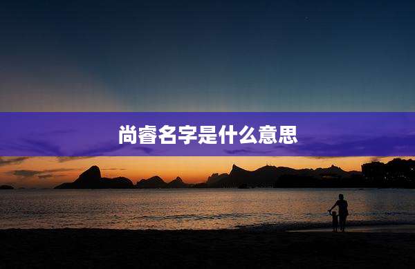 尚睿名字是什么意思