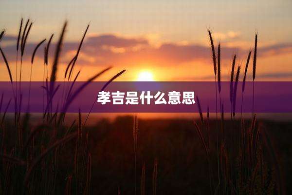 孝吉是什么意思