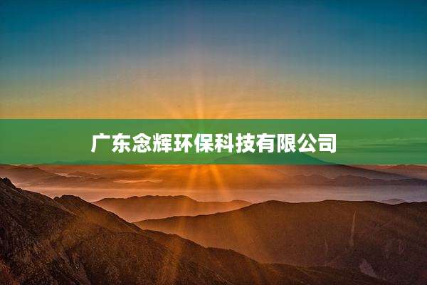 广东念辉环保科技有限公司
