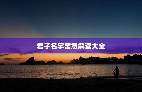 君子名字寓意解读大全