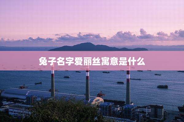 兔子名字爱丽丝寓意是什么