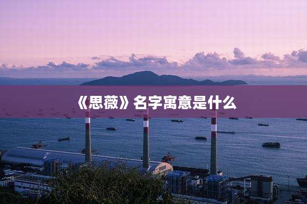 《思薇》名字寓意是什么