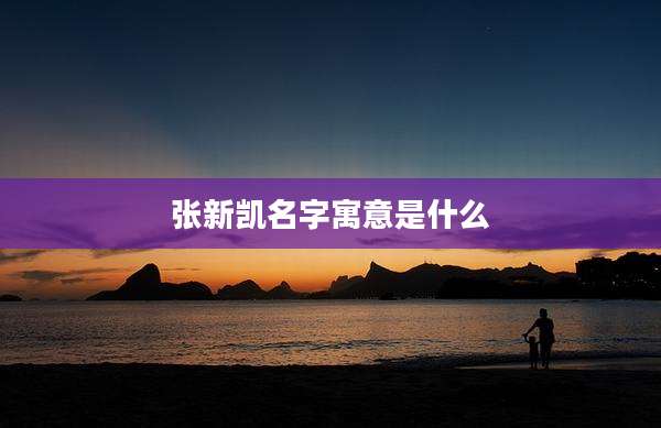 张新凯名字寓意是什么