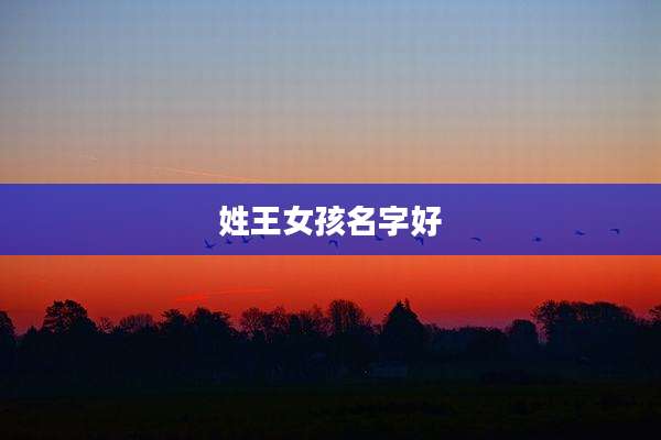 姓王女孩名字好