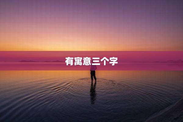 有寓意三个字
