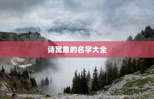 诗寓意的名字大全