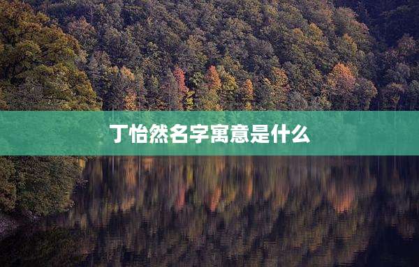 丁怡然名字寓意是什么