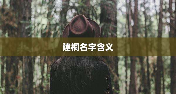 建桐名字含义
