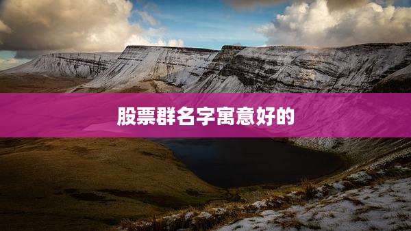 股票群名字寓意好的