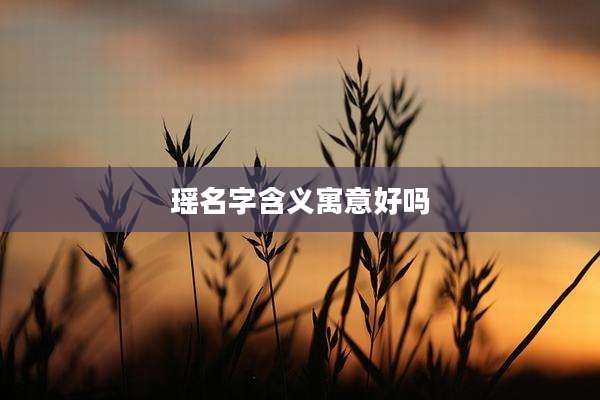 瑶名字含义寓意好吗
