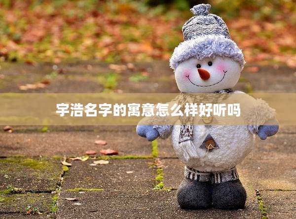 宇浩名字的寓意怎么样好听吗