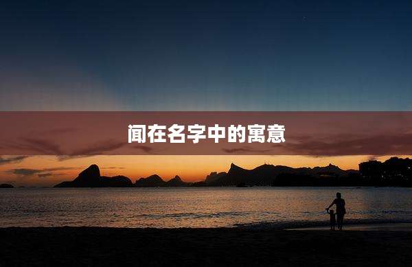 闻在名字中的寓意