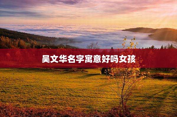 吴文华名字寓意好吗女孩