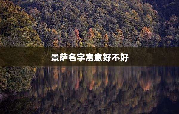 景萨名字寓意好不好