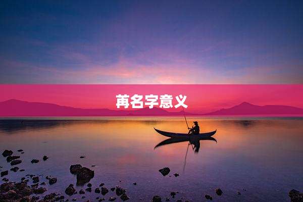 苒名字意义
