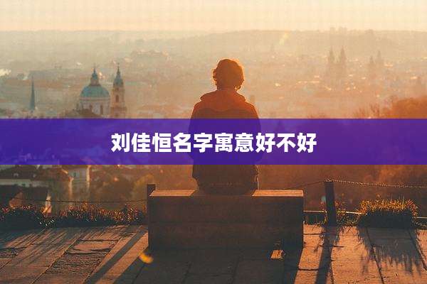 刘佳恒名字寓意好不好