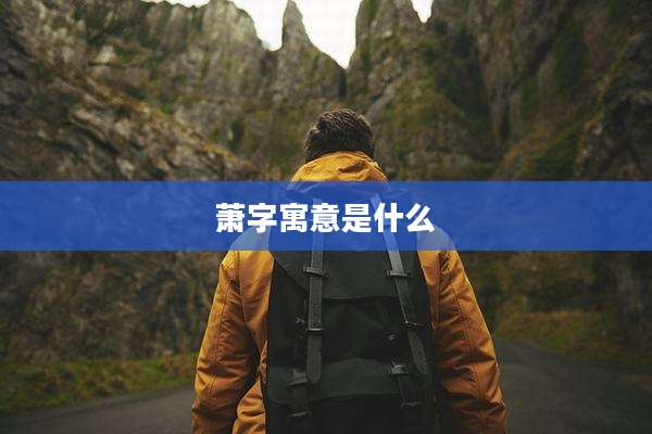 萧字寓意是什么