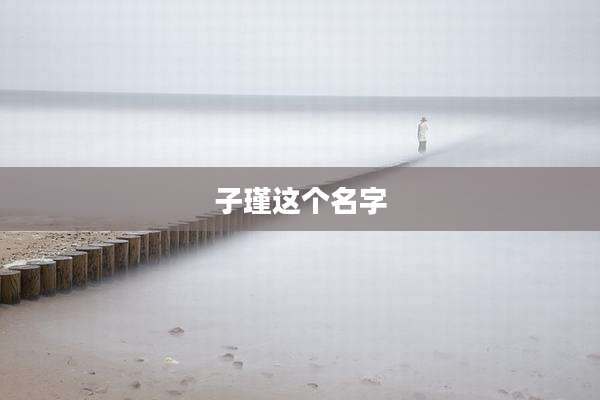 子瑾这个名字