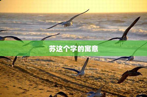 苏这个字的寓意