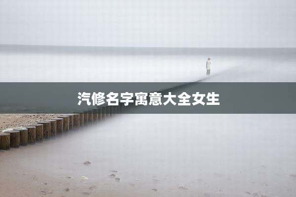 汽修名字寓意大全女生