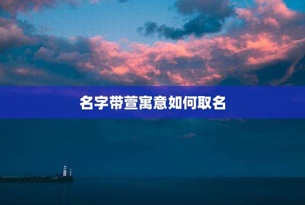 名字带萱寓意如何取名