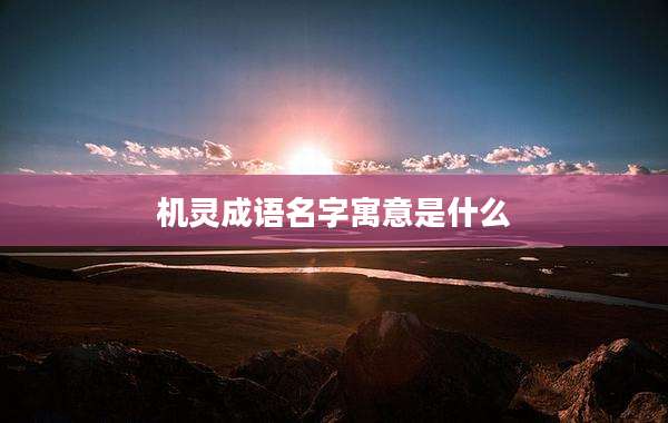 机灵成语名字寓意是什么