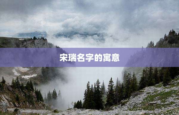 宋瑞名字的寓意