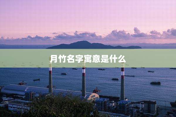月竹名字寓意是什么