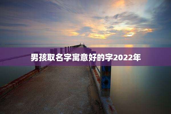 男孩取名字寓意好的字2022年
