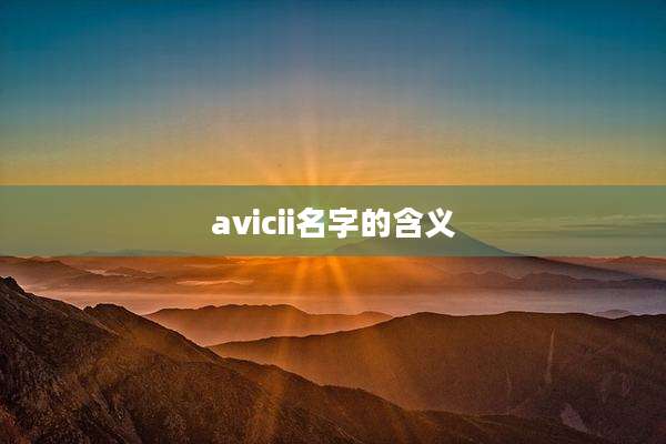 avicii名字的含义