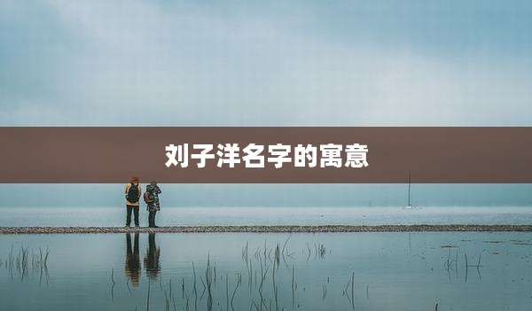 刘子洋名字的寓意