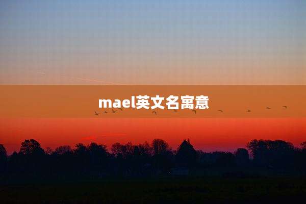 mael英文名寓意