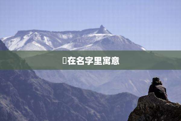 稘在名字里寓意