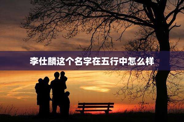 李仕麟这个名字在五行中怎么样