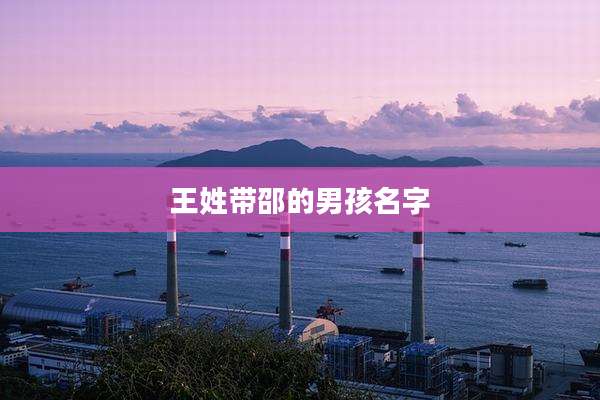 王姓带邵的男孩名字