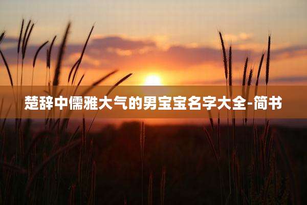 楚辞中儒雅大气的男宝宝名字大全-简书