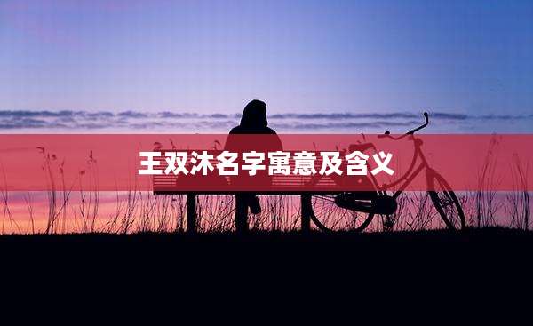 王双沐名字寓意及含义