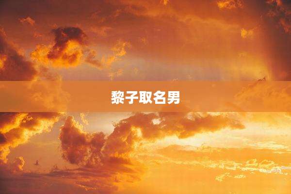 黎子取名男