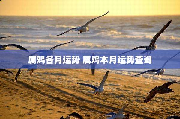 属鸡各月运势 属鸡本月运势查询