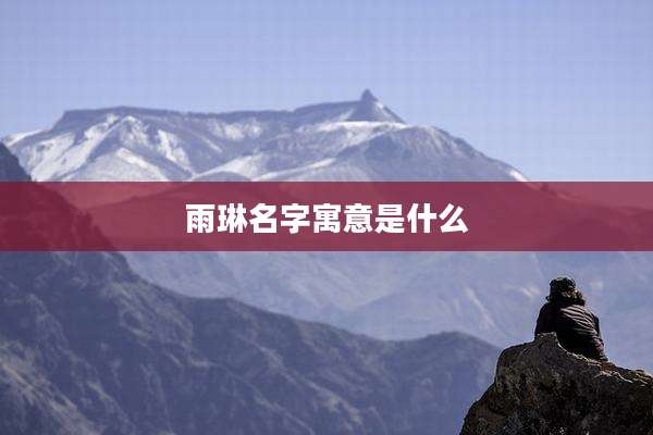 雨琳名字寓意是什么