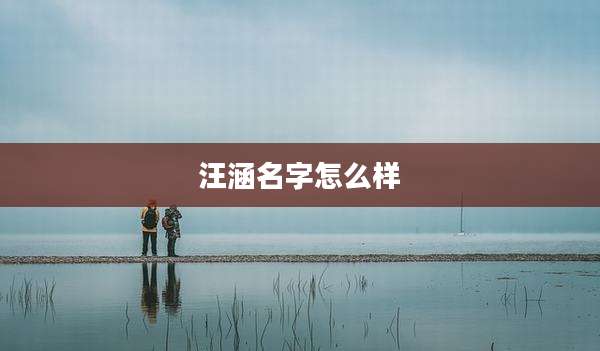 汪涵名字怎么样