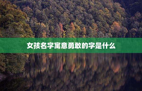 女孩名字寓意勇敢的字是什么